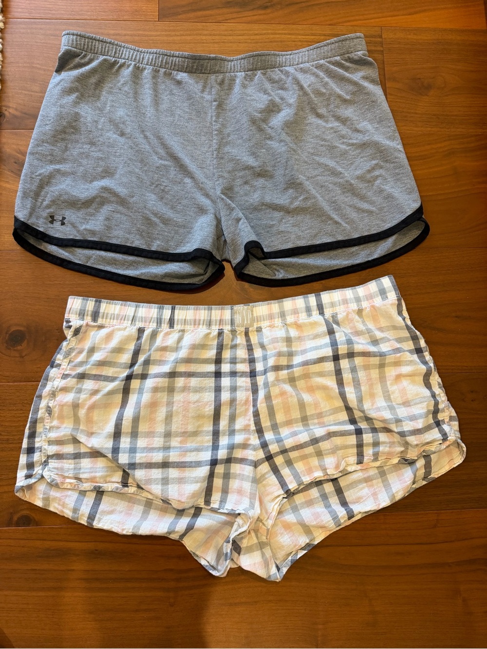Under Armour Gray Athletic Shorts with Black Trim
